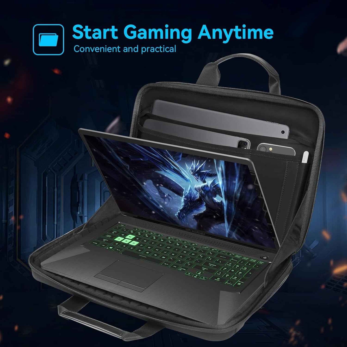 Ultimate Heavy Duty Laptop Case for 18-Inch MSI, Razer & Acer - Secure Your Tech in Style