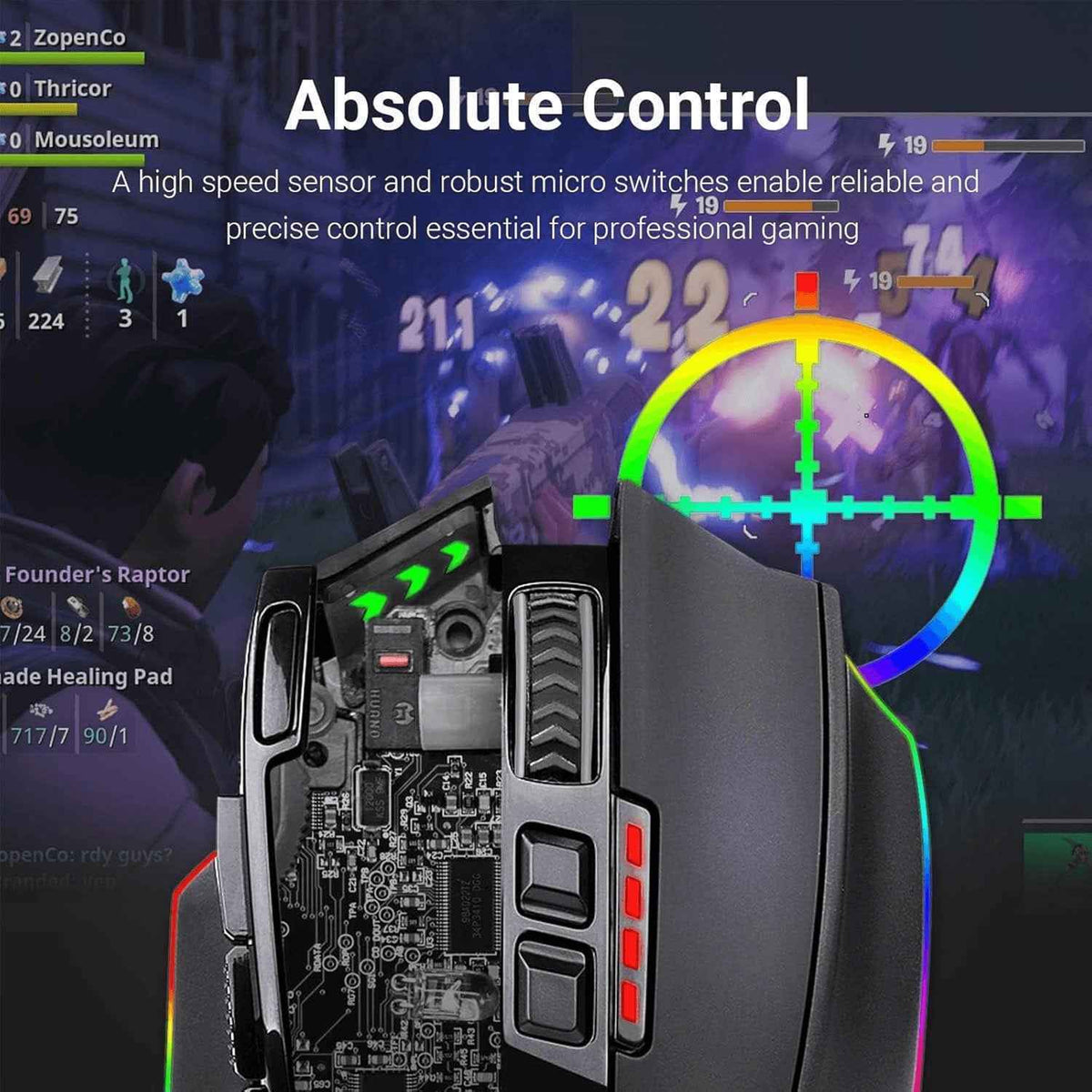 Transform Your Gameplay with the M801 Wireless RGB Gaming Mouse - Superior Precision, 9 Customizable Buttons & 16000 DPI