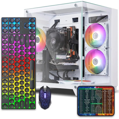 High-Performance Gaming PC - Intel Core i7, RX590 8GB, 16GB RAM, 512GB SSD, RGB Fans, WiFi 5.0
