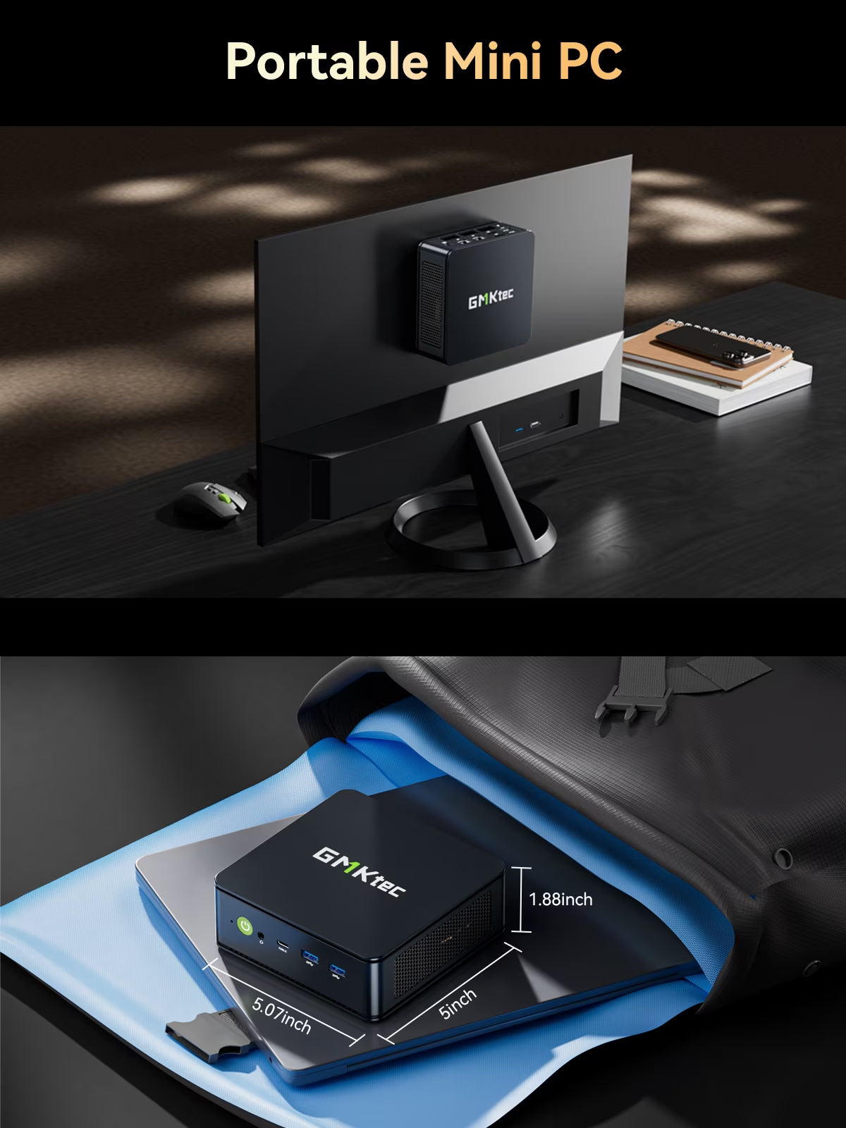 Ultra Mini Gaming PC - AMD Ryzen 5 7640HS, 16GB RAM, 1TB SSD - Compact Powerhouse for Gamers