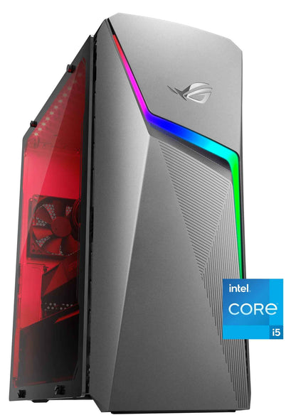 Unleash Your Potential with the ROG Strix Gaming Desktop - Intel Core i5, NVIDIA RTX 3050, 8GB RAM, 512GB SSD, Windows 11 Home - Sleek Gray Design