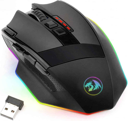 Transform Your Gameplay with the M801 Wireless RGB Gaming Mouse - Superior Precision, 9 Customizable Buttons & 16000 DPI