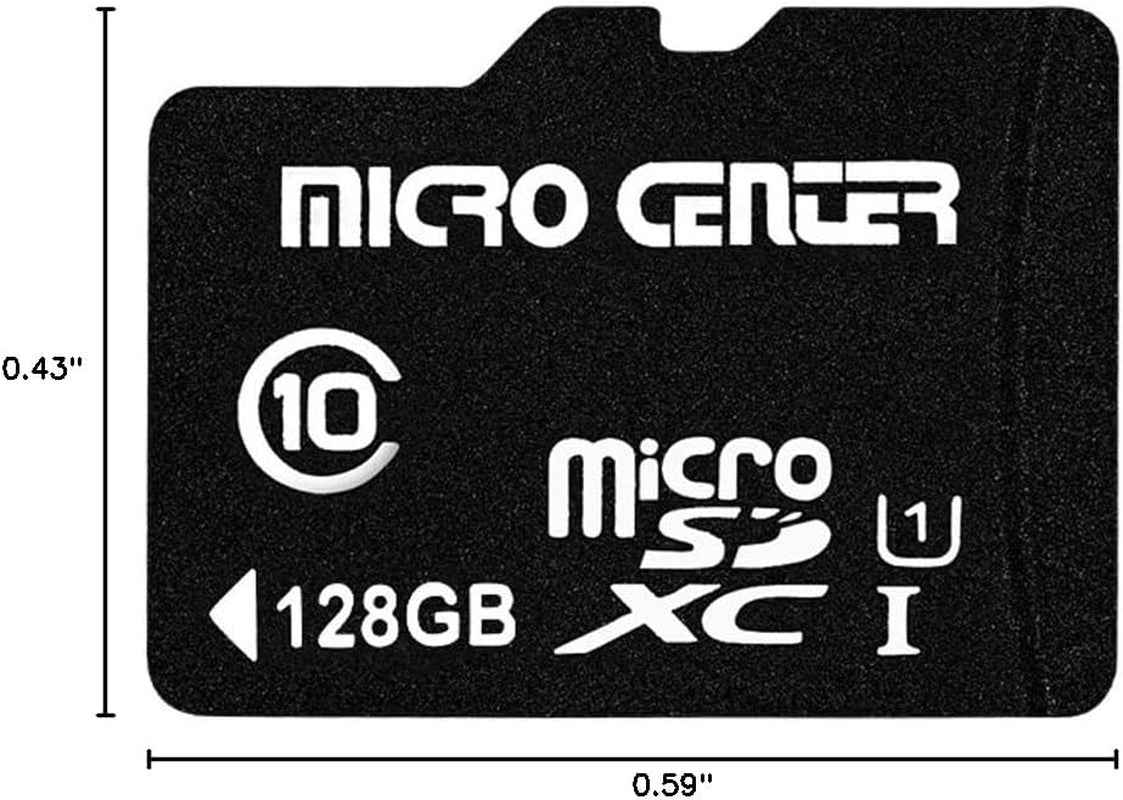 Micro Center 128GB Class 10 MicroSDXC Card with Adapter - Ultimate High-Speed Storage for Your Devices - Perfect for Full HD Video, Photos, and More!