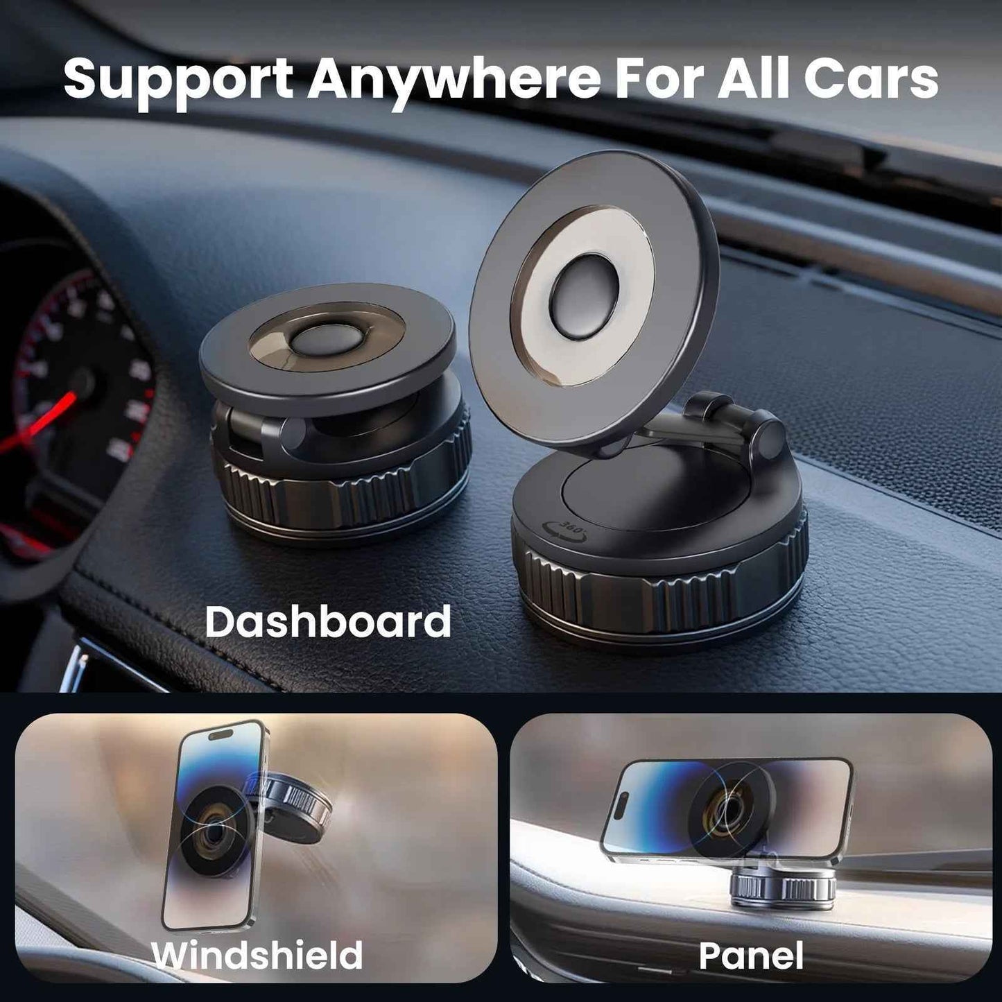 Revolutionary Mag-Safe 360° Adjustable Car Phone Holder - Perfect Fit for iPhone 17 Pro Max, 16, 15, 14, 13, 12, and Air Plus - Your Ultimate Driving Companion