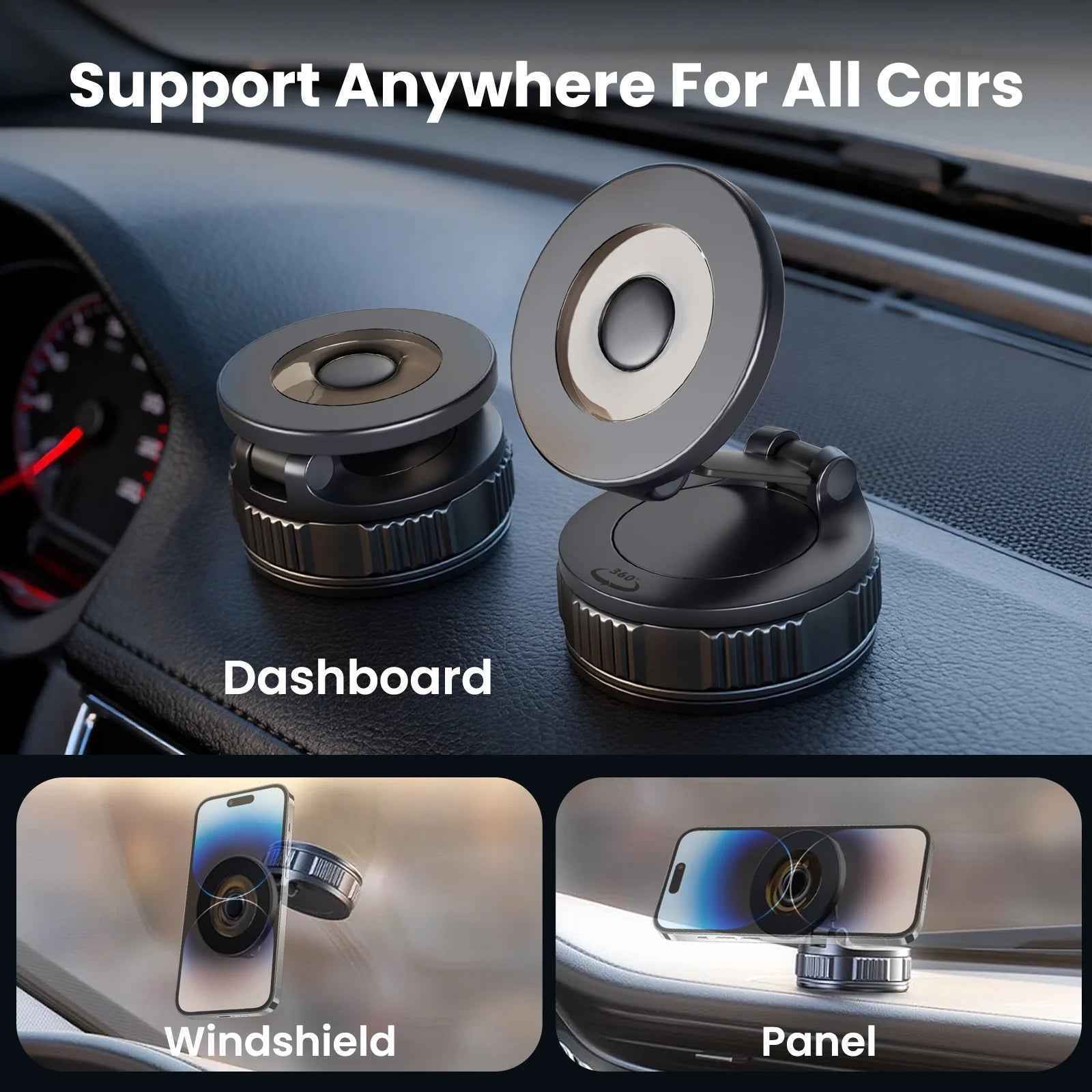 Revolutionary Mag-Safe 360° Adjustable Car Phone Holder - Perfect Fit for iPhone 17 Pro Max, 16, 15, 14, 13, 12, and Air Plus - Your Ultimate Driving Companion