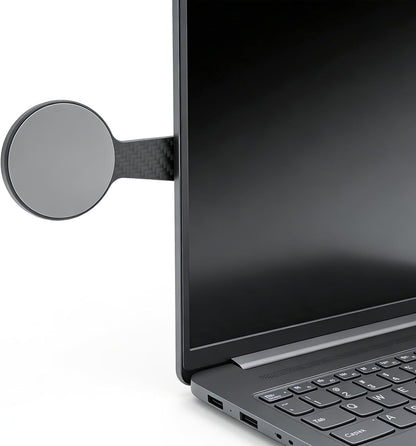 Elevate Your Workspace with the Carbon Fiber Magnetic Phone Holder - Adjustable, Foldable Laptop Stand for iPhone MagSafe and All Phones