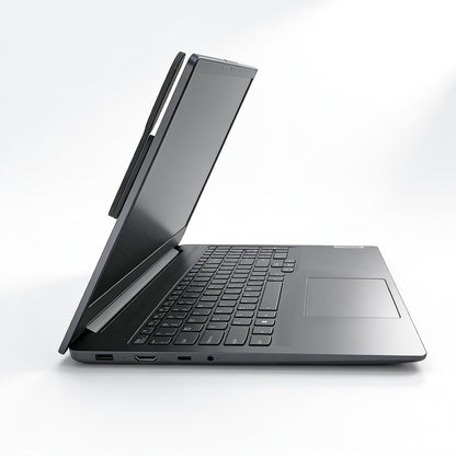 Elevate Your Workspace with the Carbon Fiber Magnetic Phone Holder - Adjustable, Foldable Laptop Stand for iPhone MagSafe and All Phones
