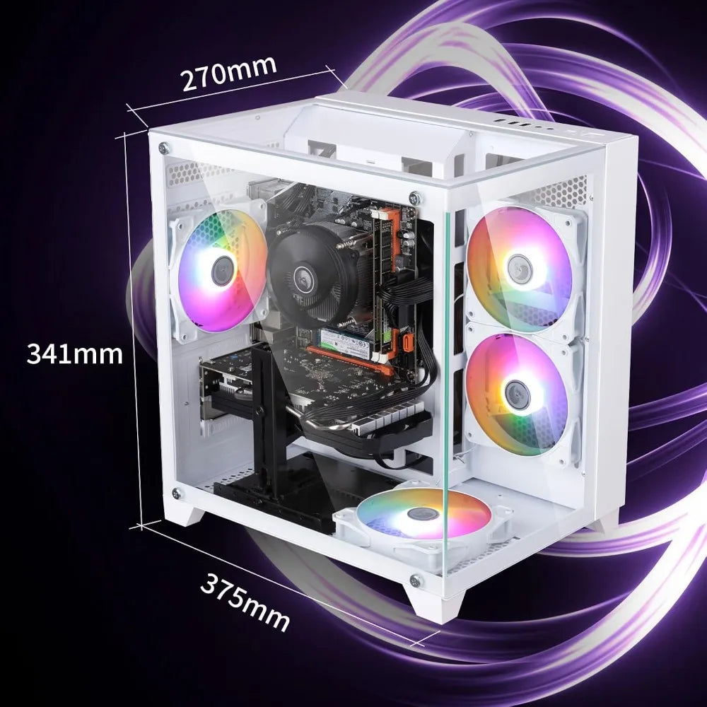 High-Performance Gaming PC - Intel Core i7, RX590 8GB, 16GB RAM, 512GB SSD, RGB Fans, WiFi 5.0