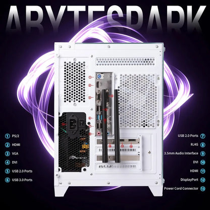High-Performance Gaming PC - Intel Core i7, RX590 8GB, 16GB RAM, 512GB SSD, RGB Fans, WiFi 5.0