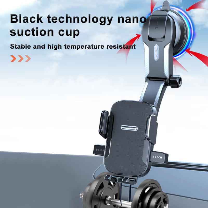Secure Your Drive with the Universal Car Dashboard Phone Mount - The Ultimate GPS & Cellphone Holder for Windshield & Desk
