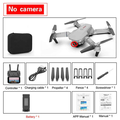 E88 Pro Foldable Quadcopter Drone - WIFI FPV, HD 4K Camera