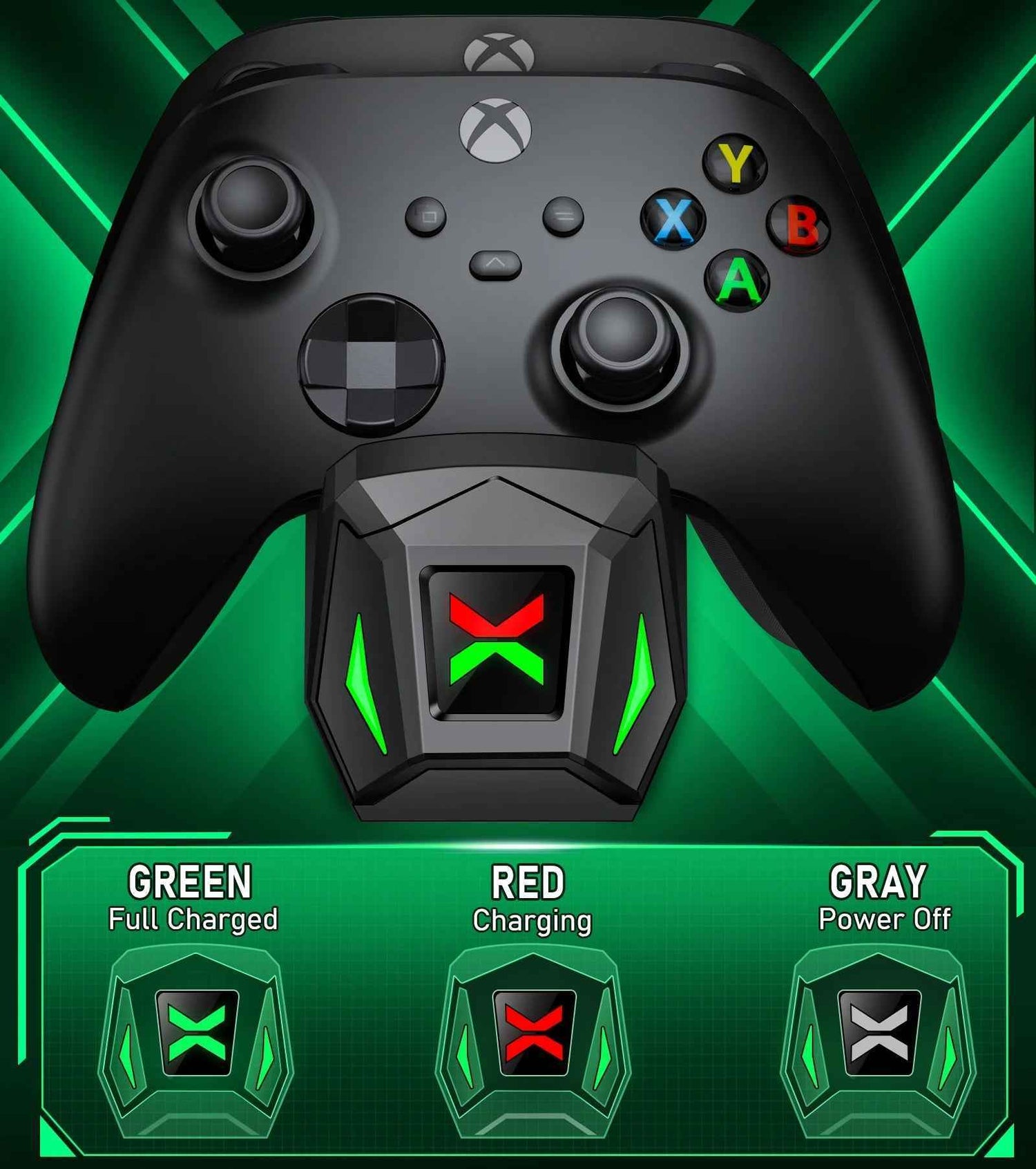Ultimate Xbox Controller Charger with Dual 2550mAh Battery Packs - Unleash Endless Gaming Power!