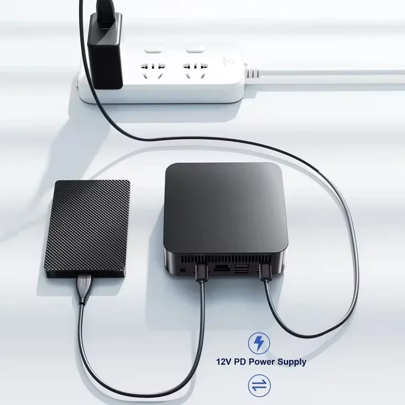 Powerful Mini PC with Intel N150 - Portable Gaming and Office Solution with 16GB/32GB RAM and 1TB/2TB SSD, Windows 11 Pro, Triple 4K Display Support.