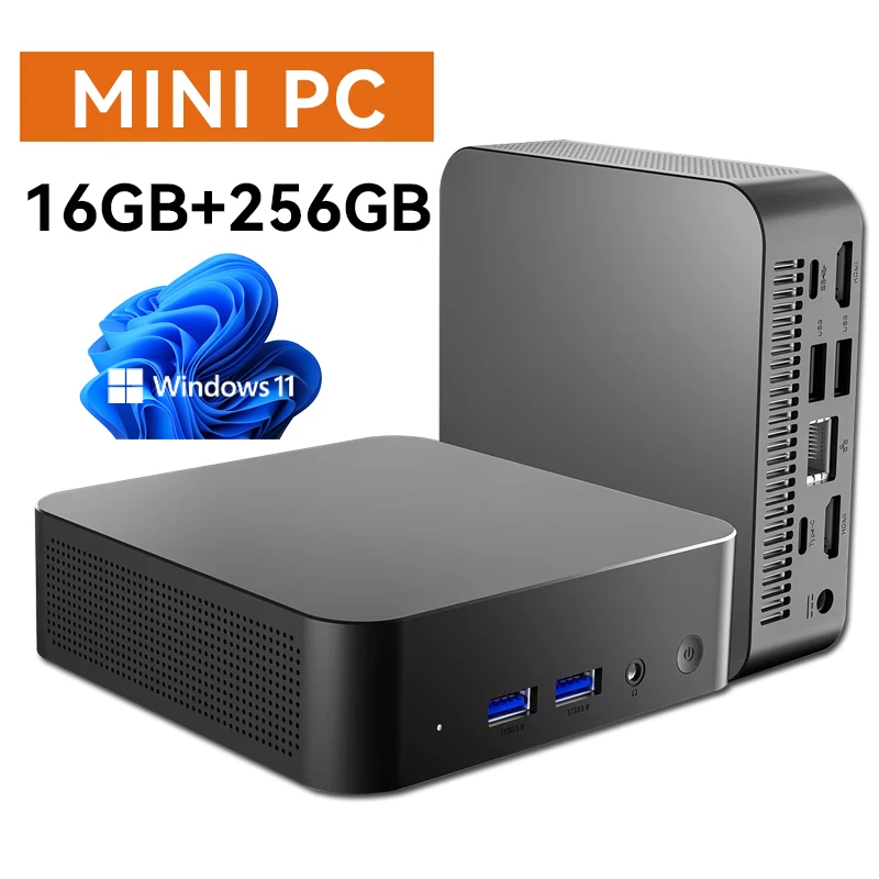 Powerful Mini PC with Intel N150 - Portable Gaming and Office Solution with 16GB/32GB RAM and 1TB/2TB SSD, Windows 11 Pro, Triple 4K Display Support.