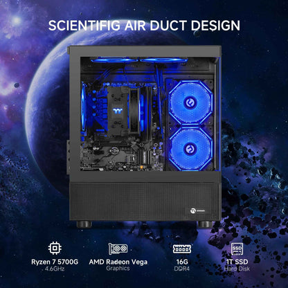 Experience Unmatched Performance with the AMD Ryzen 7 5700G Gaming Desktop - 16GB RAM, 1TB SSD, and Windows 11