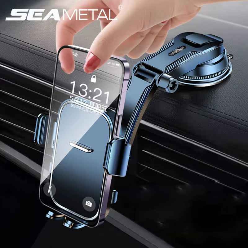 Secure Your Drive with the Universal Car Dashboard Phone Mount - The Ultimate GPS & Cellphone Holder for Windshield & Desk