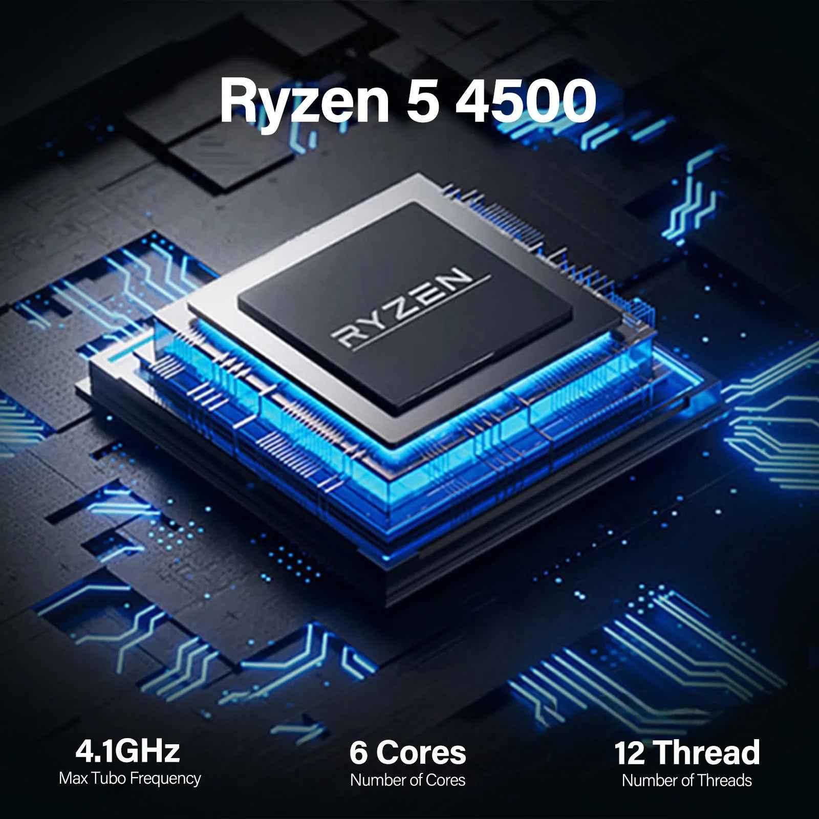 Elevate Your Skills with the High-Performance Gaming Desktop PC - AMD Ryzen 5, 16GB RAM, 512GB SSD, RX 560, WiFi 6