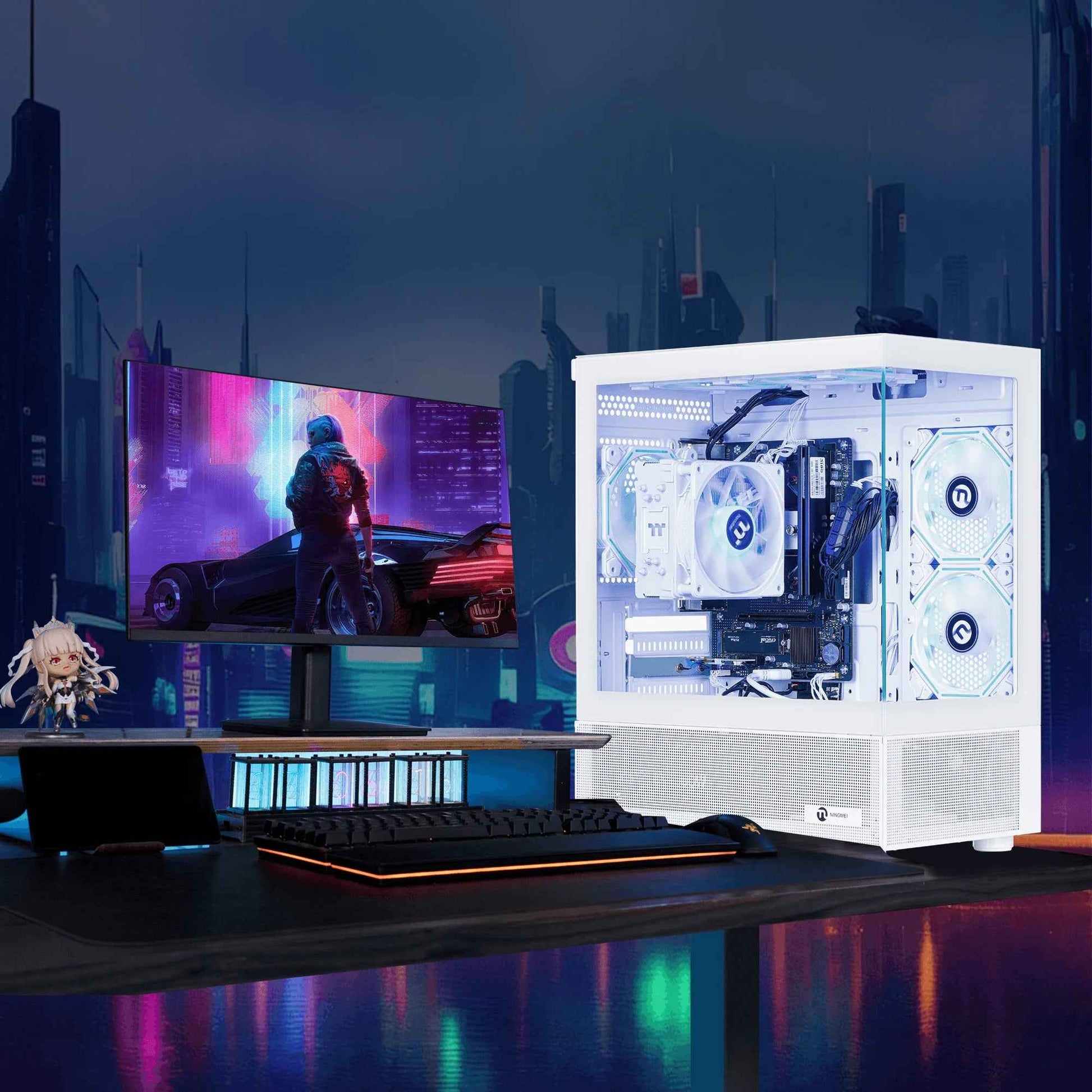 Unleash Your Gaming Potential with the Lumishore High-Performance Gaming PC - AMD Ryzen 5 5600GT, 16GB RAM, 1TB SSD, WiFi Ready!
