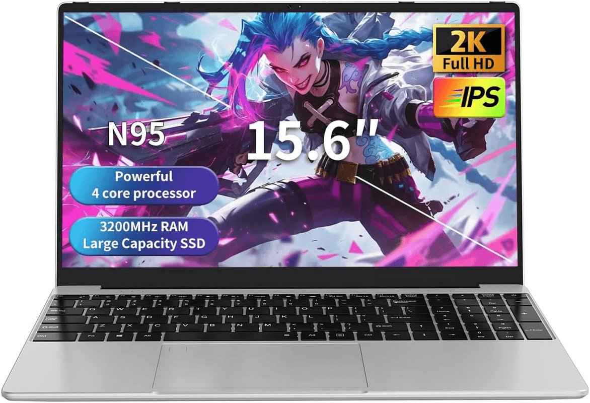 Lightweight Gaming Laptop - Powerful 15.6" 2K Display with Up to 3.4GHz Performance