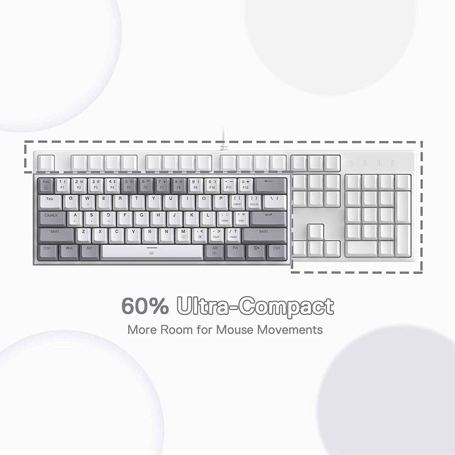 K617 Fizz 60% Compact RGB Gaming Mechanical Keyboard - Unleash Your Gaming Potential with Hot-Swappable Red Switches!