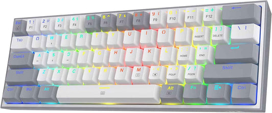 K617 Fizz 60% Compact RGB Gaming Mechanical Keyboard - Unleash Your Gaming Potential with Hot-Swappable Red Switches!