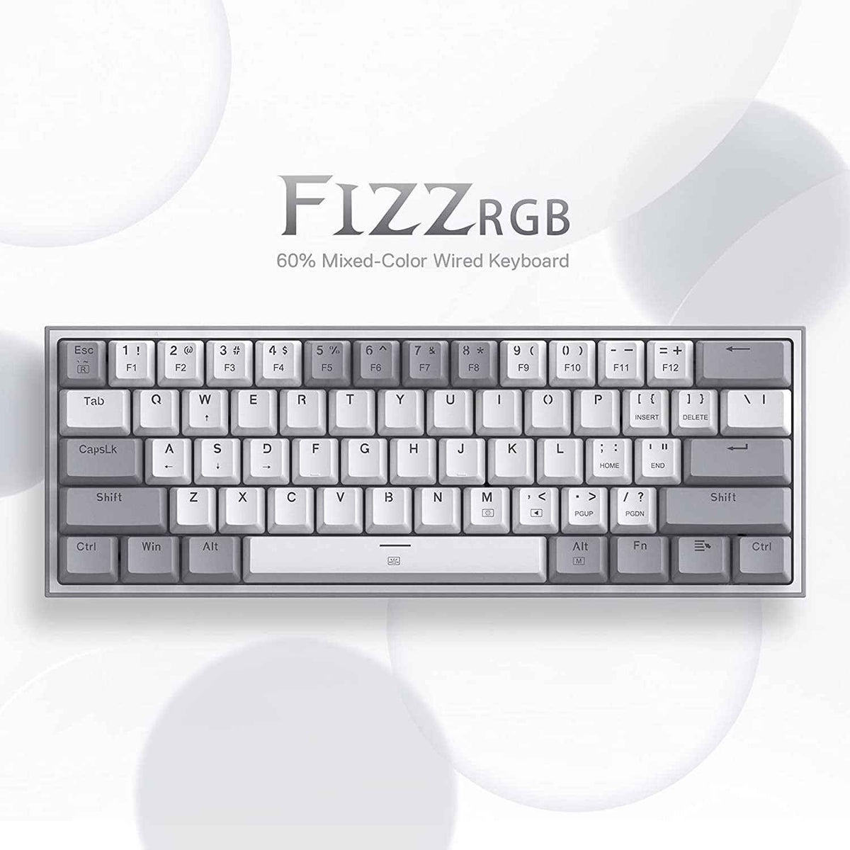 K617 Fizz 60% Compact RGB Gaming Mechanical Keyboard - Unleash Your Gaming Potential with Hot-Swappable Red Switches!
