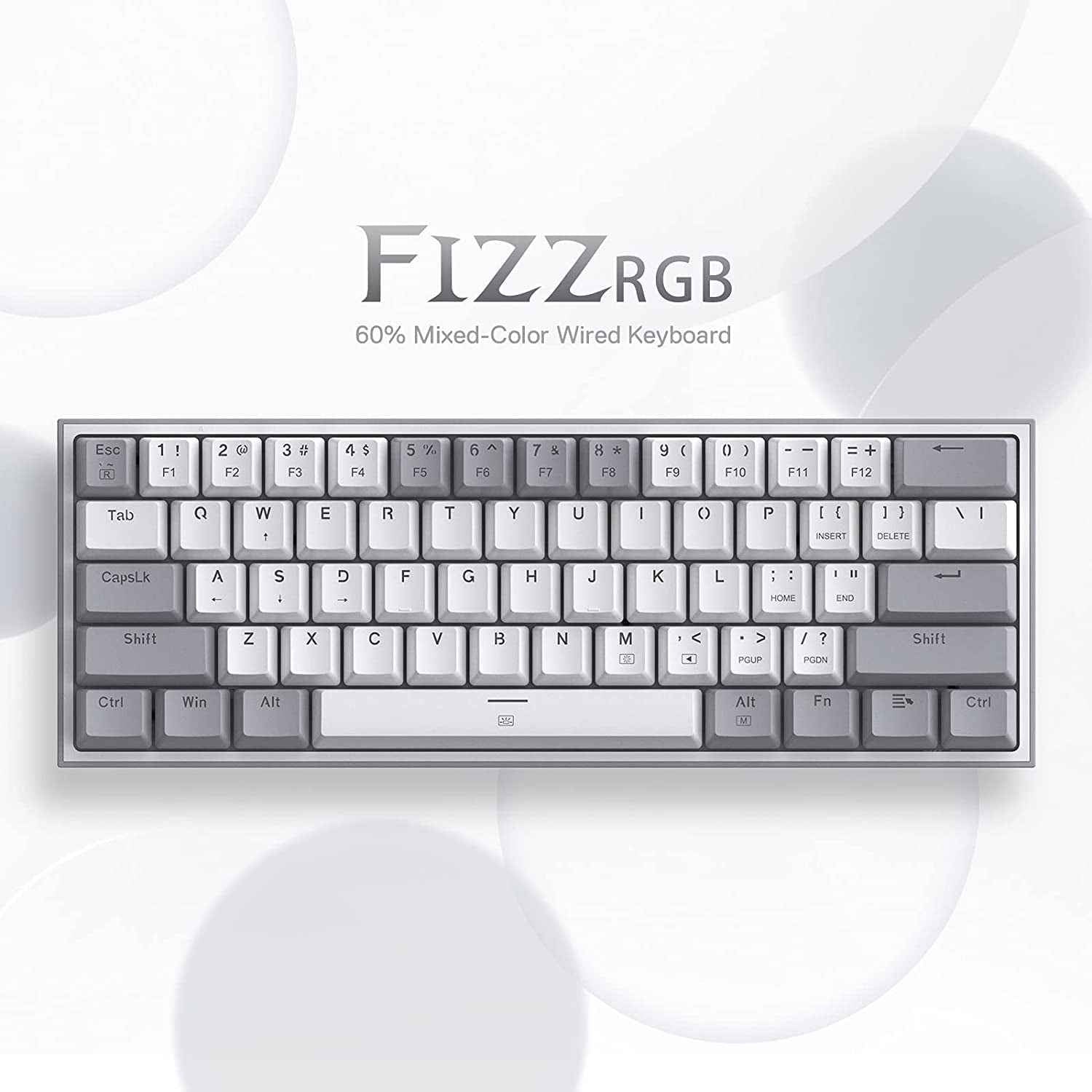 K617 Fizz 60% Compact RGB Gaming Mechanical Keyboard - Unleash Your Gaming Potential with Hot-Swappable Red Switches!