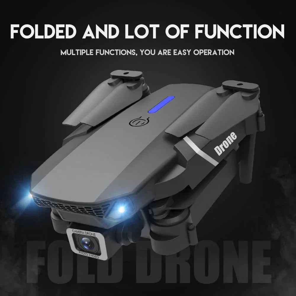 E88 Pro Foldable Quadcopter Drone - WIFI FPV, HD 4K Camera