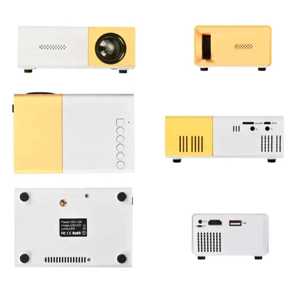 Mini Projector – 1080P Full HD Support, Portable LED Projector, 4K Video