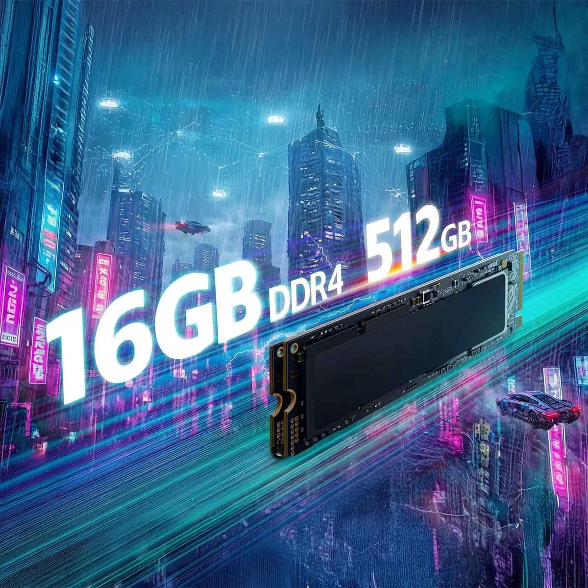 Elevate Your Skills with the High-Performance Gaming Desktop PC - AMD Ryzen 5, 16GB RAM, 512GB SSD, RX 560, WiFi 6