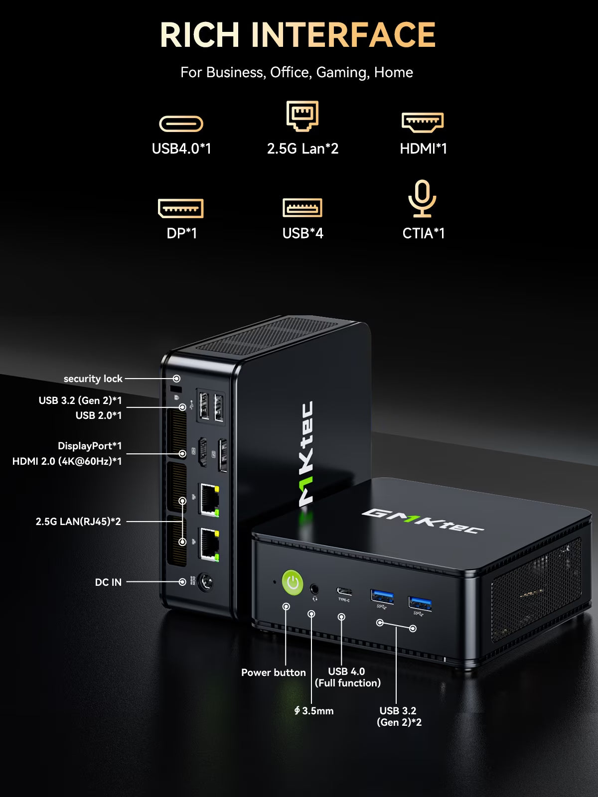 Ultra Mini Gaming PC - AMD Ryzen 5 7640HS, 16GB RAM, 1TB SSD - Compact Powerhouse for Gamers
