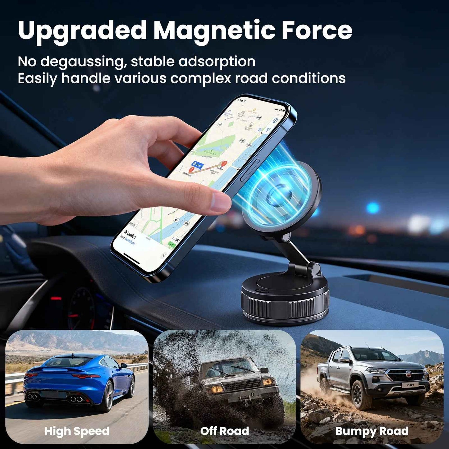 Revolutionary Mag-Safe 360° Adjustable Car Phone Holder - Perfect Fit for iPhone 17 Pro Max, 16, 15, 14, 13, 12, and Air Plus - Your Ultimate Driving Companion