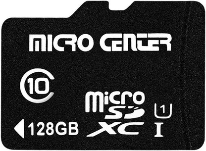 Micro Center 128GB Class 10 MicroSDXC Card with Adapter - Ultimate High-Speed Storage for Your Devices - Perfect for Full HD Video, Photos, and More!
