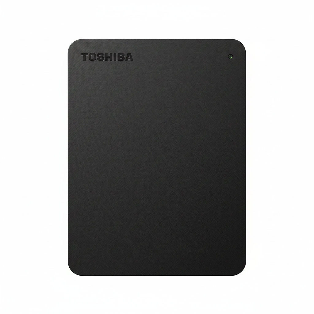 Canvio Basics 4TB hard drive top-down view