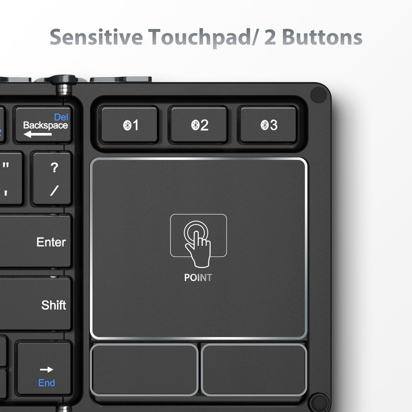 Transform Your Productivity with the Iclever BK08 Foldable Bluetooth Keyboard & Touchpad - Ultimate Portability for Professionals!
