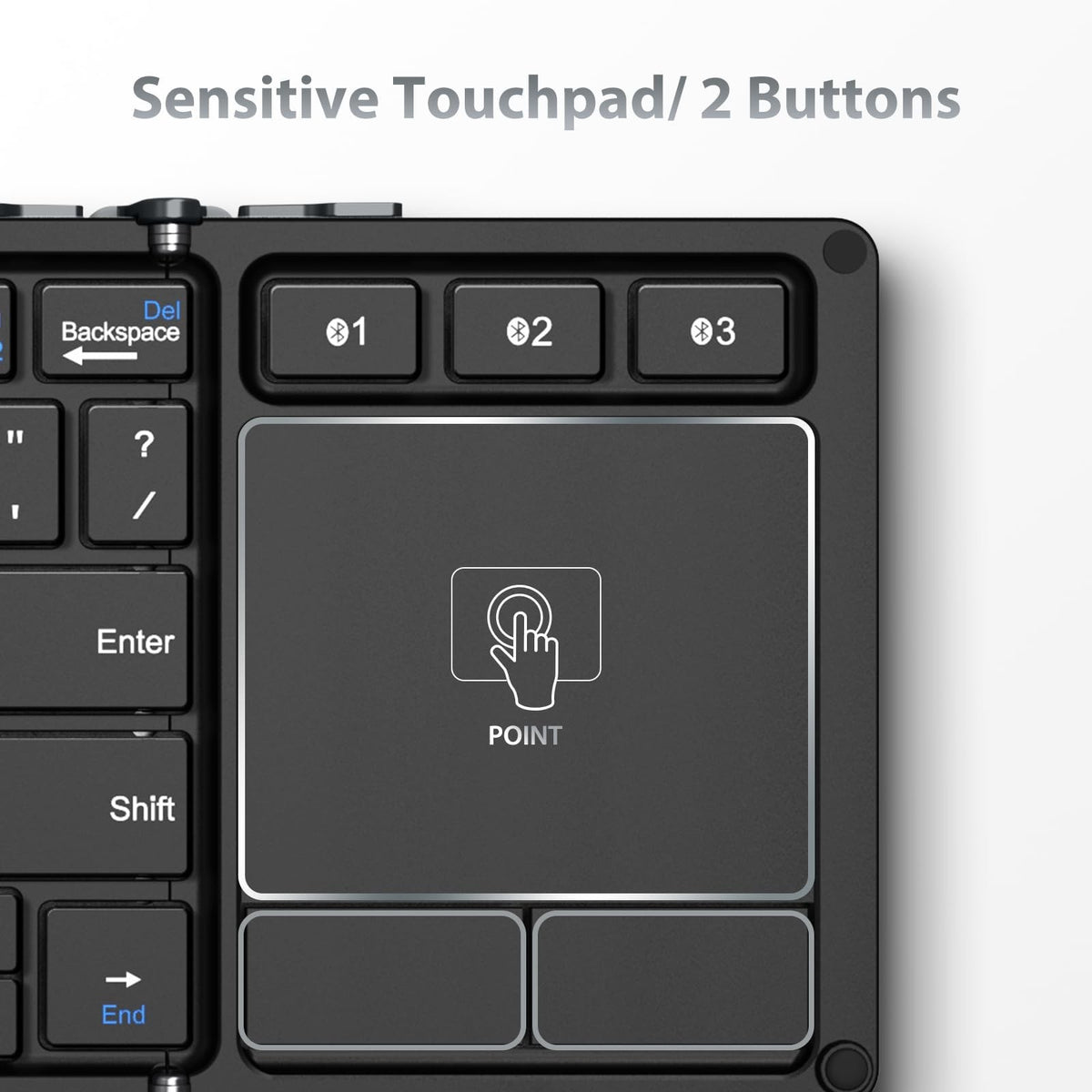 Transform Your Productivity with the Iclever BK08 Foldable Bluetooth Keyboard & Touchpad - Ultimate Portability for Professionals!