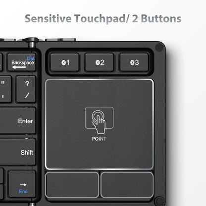 Transform Your Productivity with the Iclever BK08 Foldable Bluetooth Keyboard & Touchpad - Ultimate Portability for Professionals!