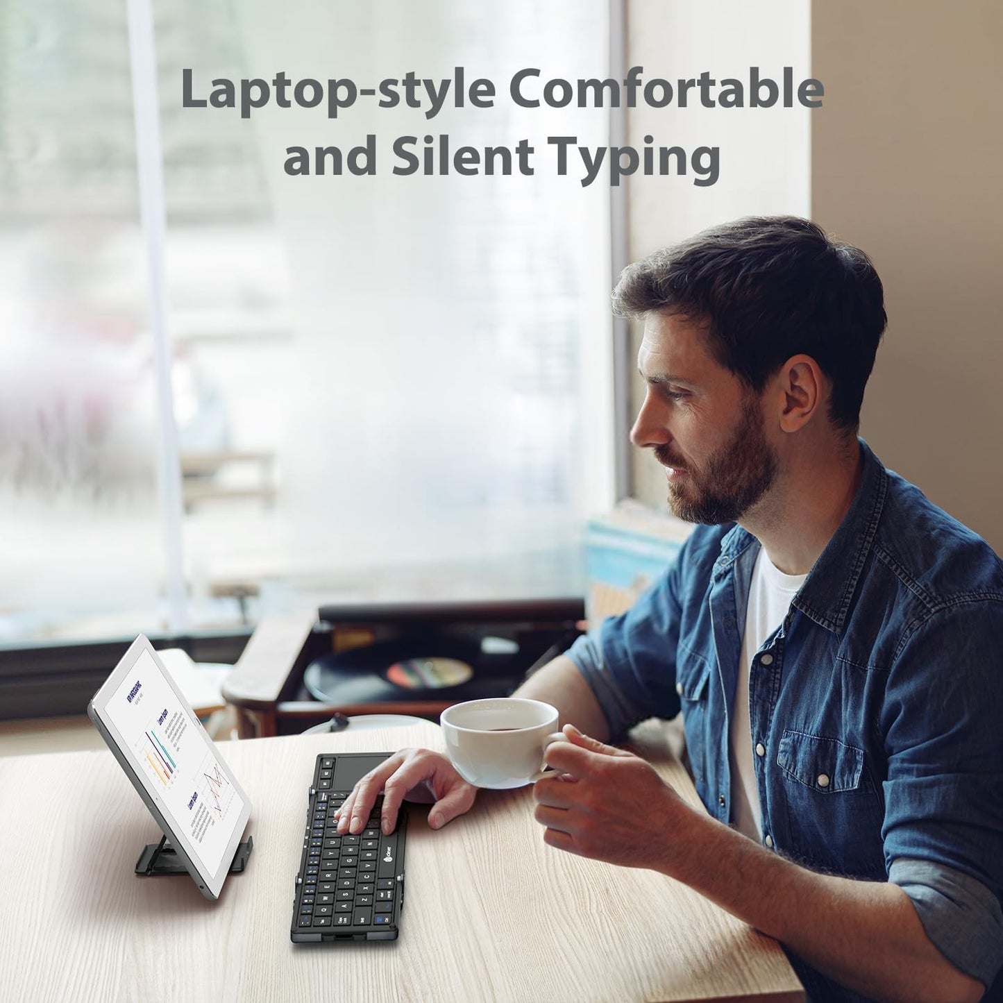 Transform Your Productivity with the Iclever BK08 Foldable Bluetooth Keyboard & Touchpad - Ultimate Portability for Professionals!